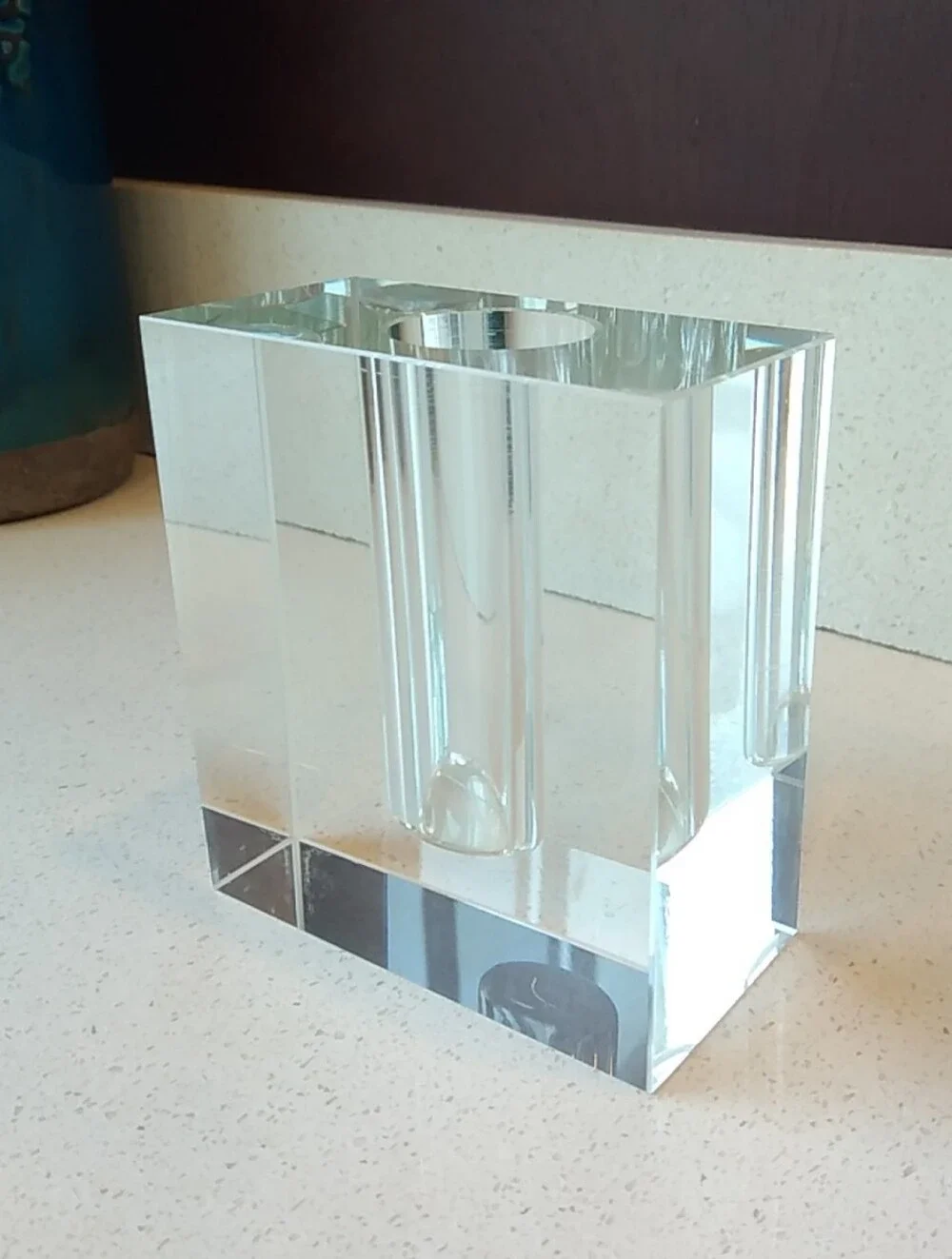 Modern Minimalist Clear Crystal Decorative Bud Vase